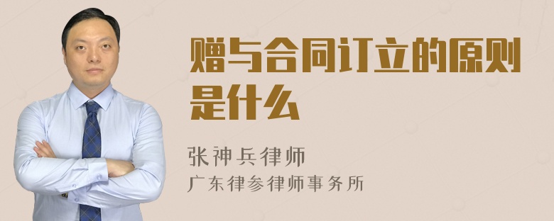 赠与合同订立的原则是什么