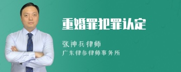 重婚罪犯罪认定