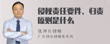 侵权责任要件、归责原则是什么