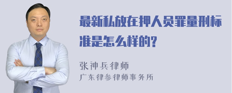 最新私放在押人员罪量刑标准是怎么样的?