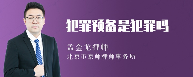 犯罪预备是犯罪吗