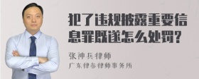 犯了违规披露重要信息罪既遂怎么处罚?