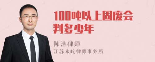 100吨以上固废会判多少年