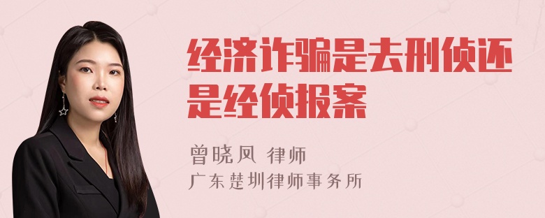 经济诈骗是去刑侦还是经侦报案