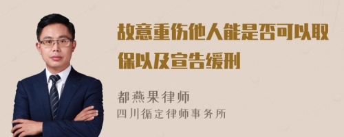 故意重伤他人能是否可以取保以及宣告缓刑