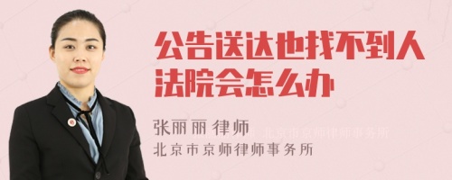 公告送达也找不到人法院会怎么办