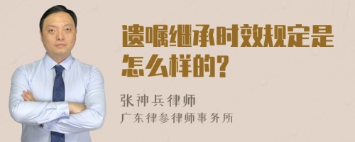 遗嘱继承时效规定是怎么样的?