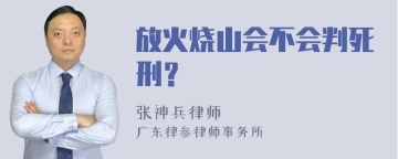 放火烧山会不会判死刑？