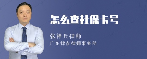 怎么查社保卡号