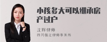 小孩多大可以继承房产过户