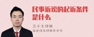 民事诉讼的起诉条件是什么