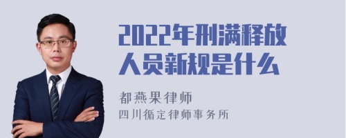 2022年刑满释放人员新规是什么