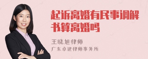 起诉离婚有民事调解书算离婚吗