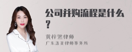 公司并购流程是什么？