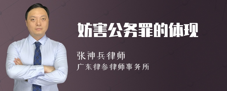 妨害公务罪的体现