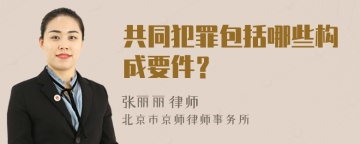 共同犯罪包括哪些构成要件？