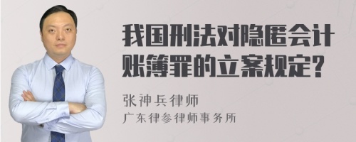 我国刑法对隐匿会计账簿罪的立案规定?