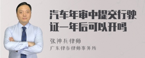 汽车年审中提交行驶证一年后可以开吗