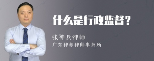 什么是行政监督？