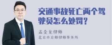 交通事故死亡两个驾驶员怎么处罚？