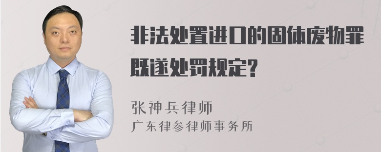 非法处置进口的固体废物罪既遂处罚规定?