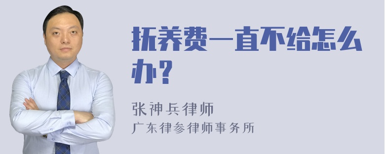 抚养费一直不给怎么办？