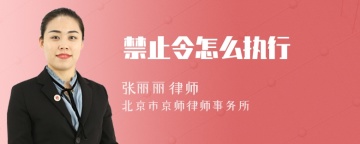 禁止令怎么执行