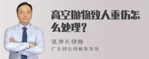 高空抛物致人重伤怎么处理？