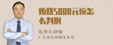 贿赂5000元应怎么判刑