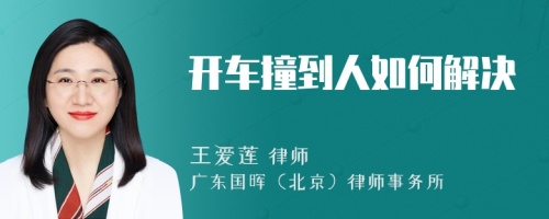 开车撞到人如何解决