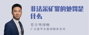 非法采矿罪的处罚是什么