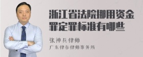 浙江省法院挪用资金罪定罪标准有哪些