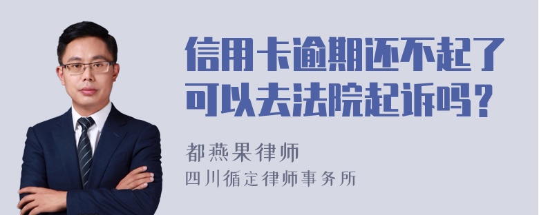 信用卡逾期还不起了可以去法院起诉吗？