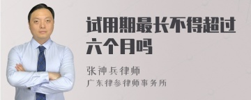 试用期最长不得超过六个月吗