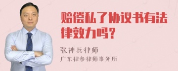 赔偿私了协议书有法律效力吗？