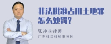 非法批准占用土地罪怎么处罚?