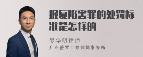 报复陷害罪的处罚标准是怎样的