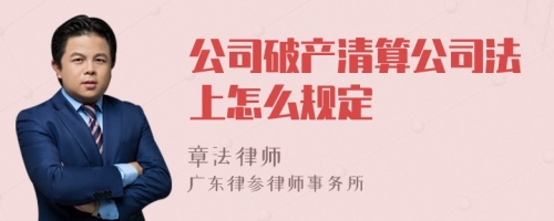 公司破产清算公司法上怎么规定