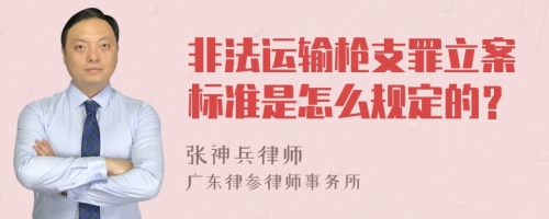 非法运输枪支罪立案标准是怎么规定的？