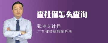 查社保怎么查询