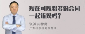 现在可以将多份合同一起诉讼吗？