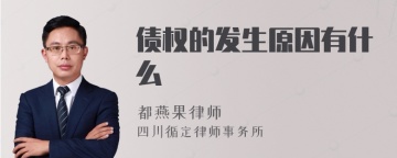 债权的发生原因有什么