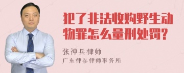 犯了非法收购野生动物罪怎么量刑处罚?