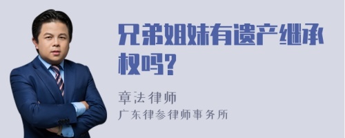 兄弟姐妹有遗产继承权吗?