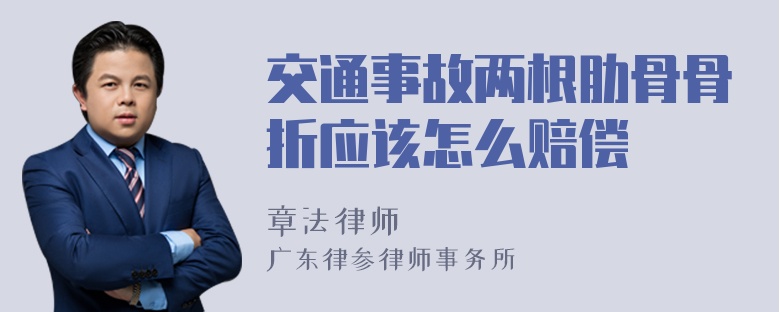 交通事故两根肋骨骨折应该怎么赔偿