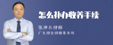 怎么补办收养手续