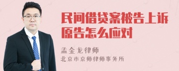 民间借贷案被告上诉原告怎么应对