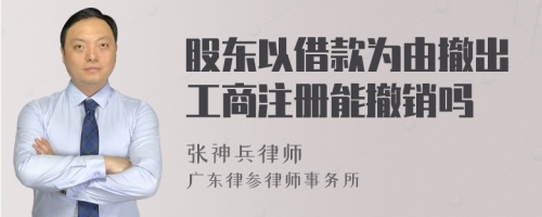 股东以借款为由撤出工商注册能撤销吗