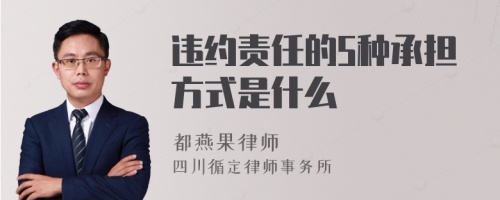 违约责任的5种承担方式是什么