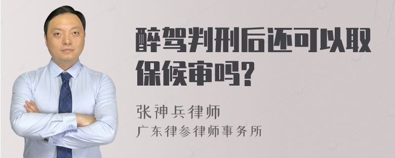 醉驾判刑后还可以取保候审吗?